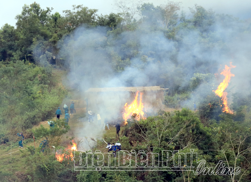 Điện Biên Đông diễn tập ứng phó cháy rừng và tìm kiếm cứu nạn