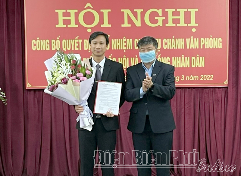 Ông Nguyễn Tiến Thành được bổ nhiệm giữ chức vụ Chánh Văn phòng Đoàn ĐBQH và HĐND tỉnh Điện Biên