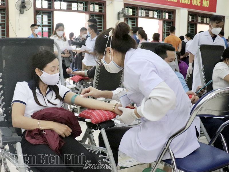 Huyện Điện Biên tiếp nhận 253 đơn vị máu hiến tình nguyện