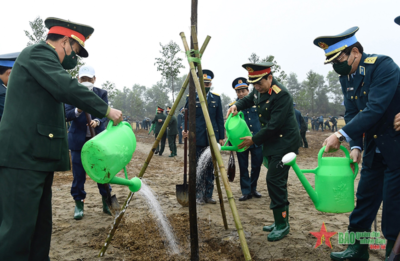 Bộ Quốc phòng phát động Tết trồng cây, hưởng ứng Chương trình trồng 1 tỷ cây xanh-Vì một Việt Nam xanh năm 2022