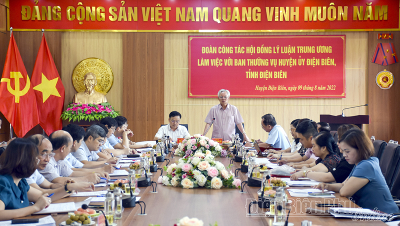 Hội đồng Lý luận Trung ương làm việc tại huyện Điện Biên về công tác xây dựng Đảng