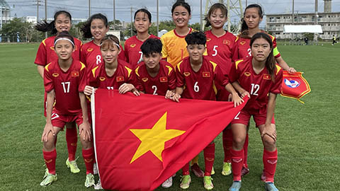 Thắng đậm U17 nữ Okinawa 10-0, U17 nữ Việt Nam vào bán kết Jenesys 2023