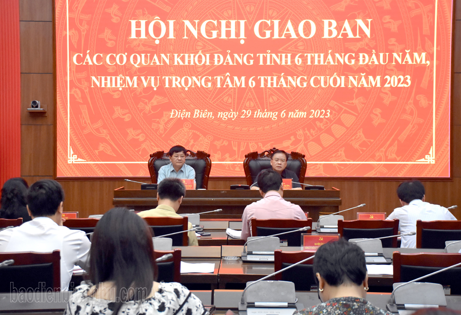  Hội nghị giao ban các Cơ quan khối Đảng tỉnh