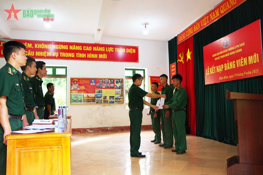 Đồn Biên phòng A Pa Chải (Bộ đội Biên phòng tỉnh Điện Biên) quan tâm phát triển đảng viên