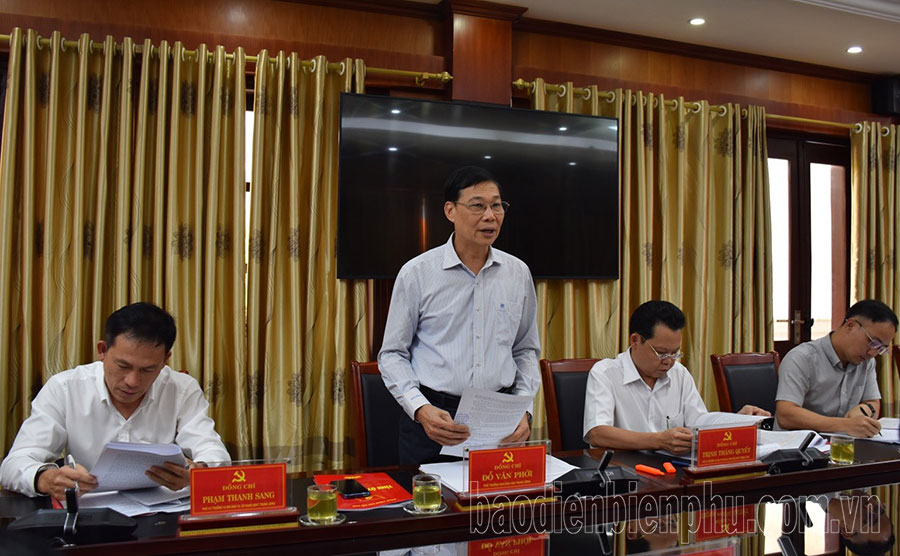 Đoàn kiểm tra theo Quyết định 894 của Ban Bí thư Trung ương Đảng làm việc với Ban Thường vụ Tỉnh ủy Điện Biên