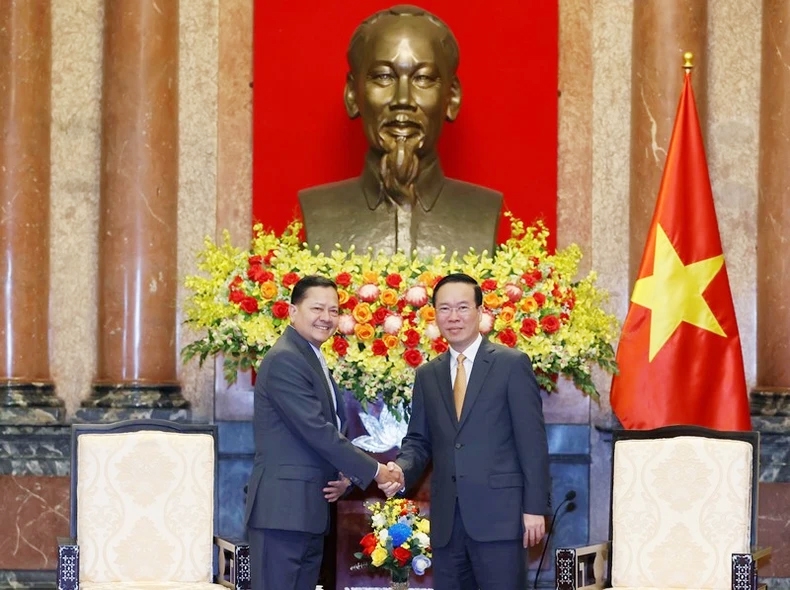 Chủ tịch nước Võ Văn Thưởng tiếp Phó thủ tướng Campuchia​