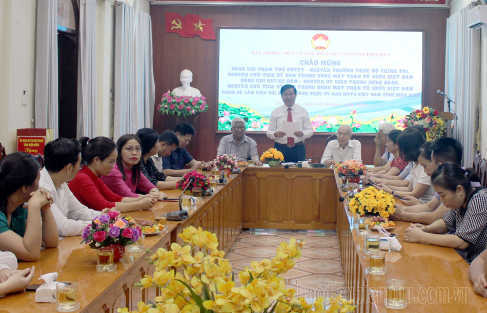 Nguyên lãnh đạo Ủy ban Trung ương MTTQ Việt Nam thăm, làm việc với Ủy ban MTTQ Việt Nam tỉnh