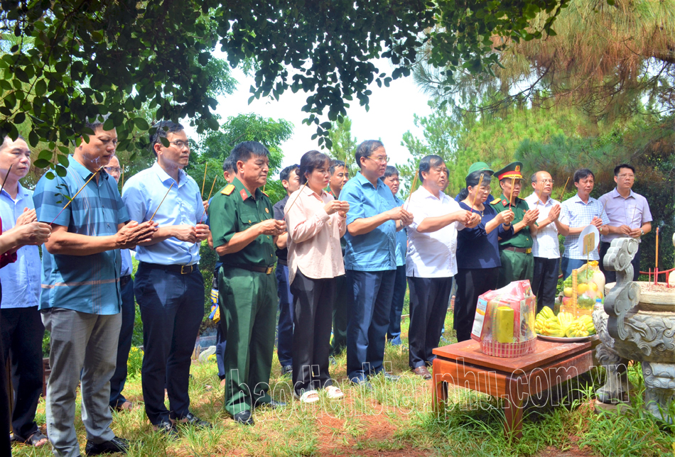 Đoàn đại biểu tỉnh Điện Biên dâng hương mộ Đại tướng Võ Nguyên Giáp